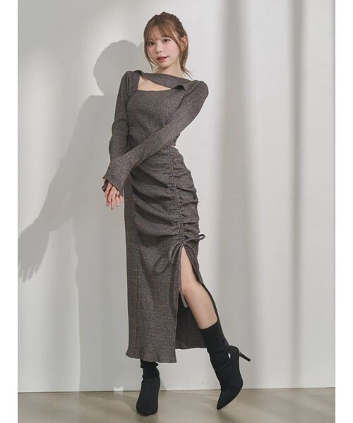 EATME（イートミー） ワンピース デコルテリブギャザーワンピース