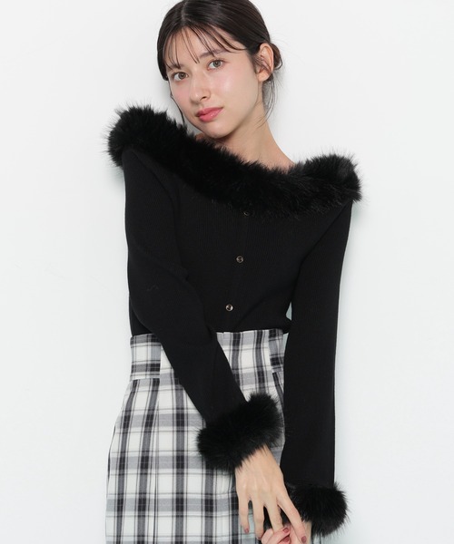 JILL by JILL STUART フェイクファートリムニット JILL by JILL STUART｜フェイクファートリムニット | Rakuten Fashion