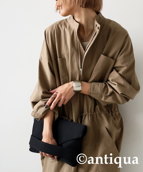 「antiqua」 「tree cafe」オールインワン FREE ブラック レディース_画像4