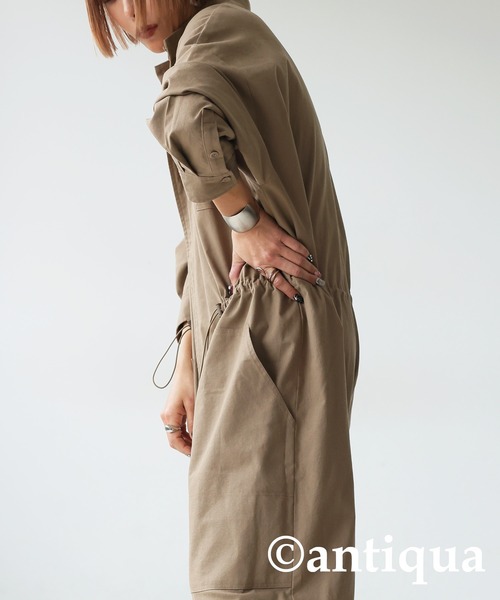 「antiqua」 「tree cafe」オールインワン FREE ブラック レディース_画像6