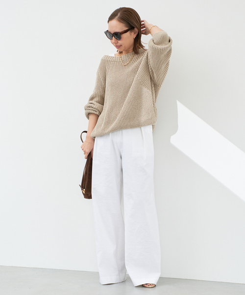 ドゥーズィエムクラス　ニット　ベージュ Deuxieme Classe（ドゥーズィエムクラス） 長袖ニット FREE ベージュ