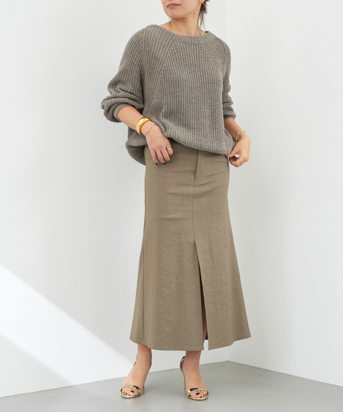 Deuxieme Classe（ドゥーズィエムクラス） 長袖ニット FREE ベージュ