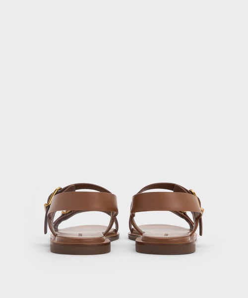 「CHARLES & KEITH」 フラットサンダル 26.5cm クリーム レディース_画像4