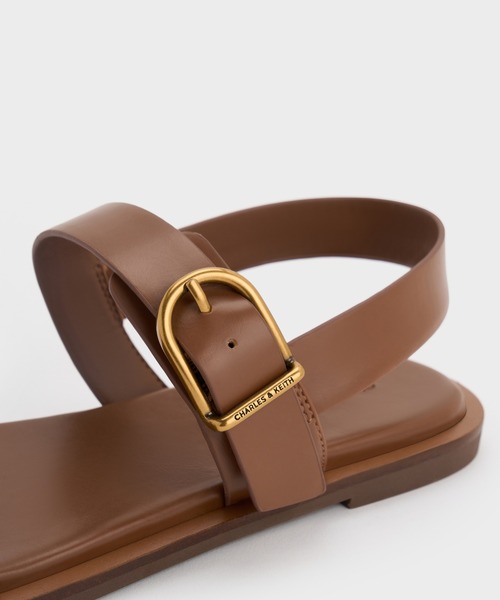 「CHARLES & KEITH」 フラットサンダル 26.5cm クリーム レディース_画像5