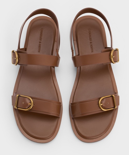 「CHARLES & KEITH」 フラットサンダル 26.5cm クリーム レディース_画像6