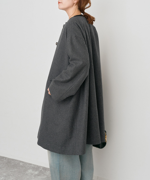 トラディショナルウェザーウェア　ブラック　コート　スピック&スパン　新品未使用 Spick＆Span ノーカラーコート コート TRADITIONAL WEATHERWEAR / 別注