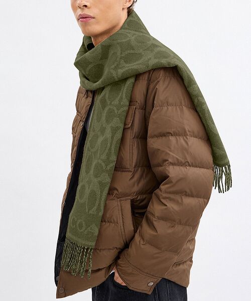 COACH（コーチ） マフラー ストール リバーシブル シグネチャー