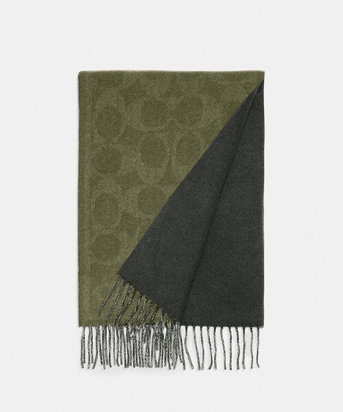 COACH（コーチ） マフラー ストール リバーシブル シグネチャー