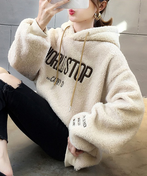 「Bifrost」 「Girly Doll」プルオーバーパーカー L キャメル レディース_画像2