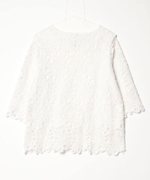 「Q」 7分袖ブラウス 38 ホワイト レディース_画像2