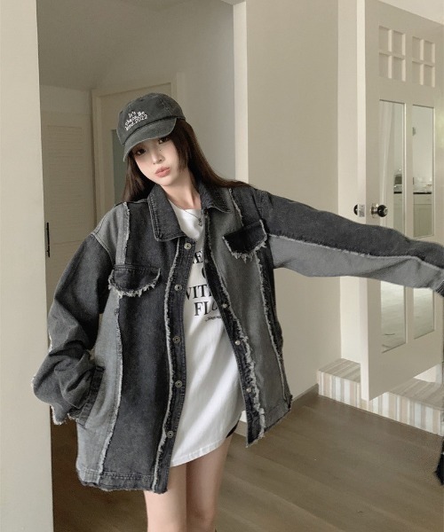 VIBGYOR デニムジャケット gジャン 「LAMPOON」リメイクデニム