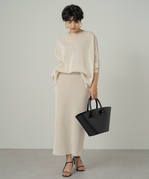 Loungedress（ラウンジドレス） 長袖ニット FREE アイボリー