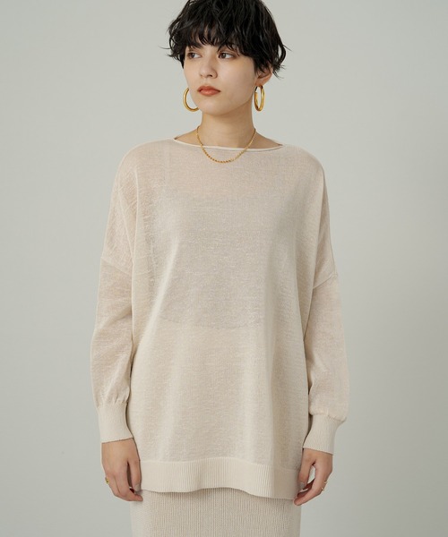 Loungedress（ラウンジドレス） 長袖ニット FREE アイボリー