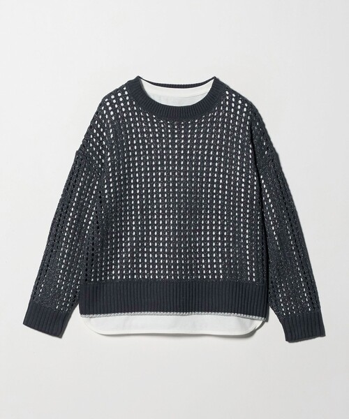 A DAY IN THE LIFE ニット セーター ラメ メッシュニット＋Tシャツ