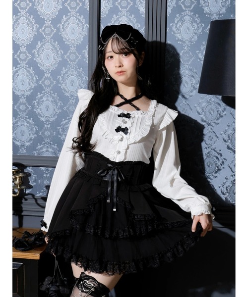 NOEMIE（ノエミー） tシャツ ゴシックローズチョーカーネック