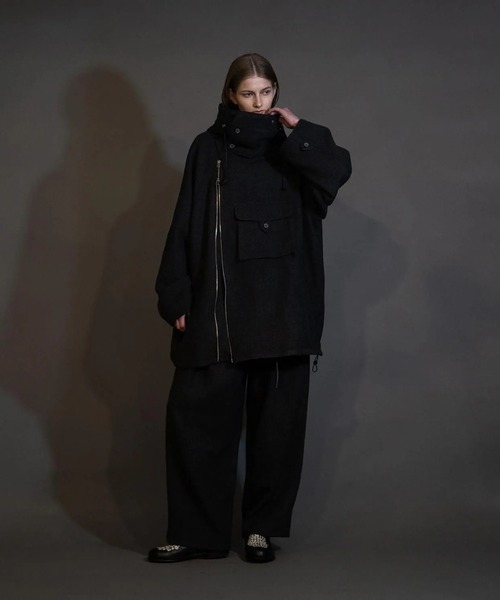 ミリタリージャケット モッズコート 「my beautiful landlet」 BISHU WOOL OVERSIZED HOOD BLOUSONの画像