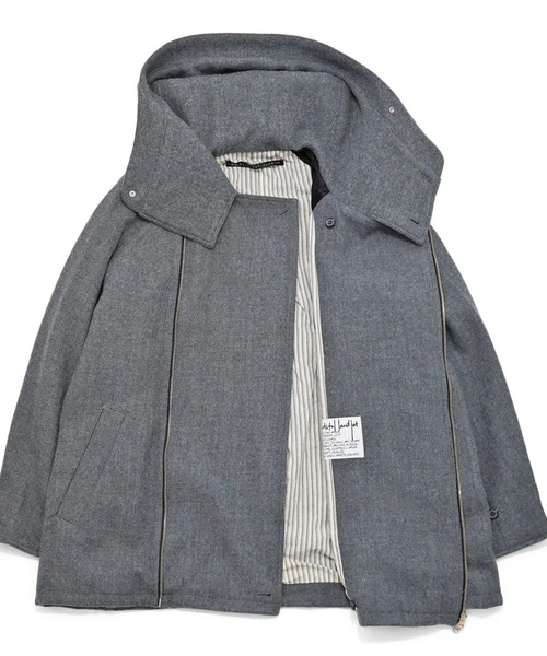 ミリタリージャケット モッズコート 「my beautiful landlet」 BISHU WOOL OVERSIZED HOOD BLOUSONの画像