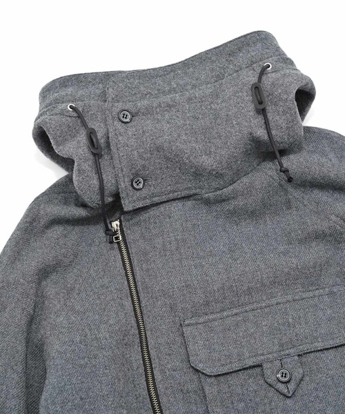 ミリタリージャケット モッズコート 「my beautiful landlet」 BISHU WOOL OVERSIZED HOOD BLOUSONの画像