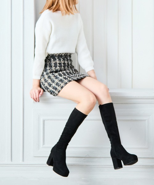 「attagirl」 ロングブーツ L アイボリー レディース_画像9