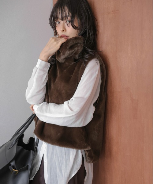 ベスト ジレ ハイネックベストトップス レディース : ZOZOTOWN Yahoo