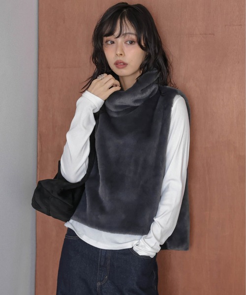 ベスト ジレ ハイネックベストトップス レディース : ZOZOTOWN Yahoo