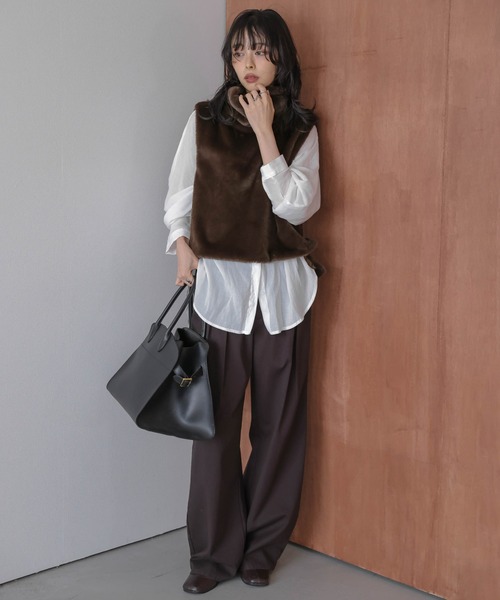 ベスト ジレ ハイネックベストトップス レディース : ZOZOTOWN Yahoo