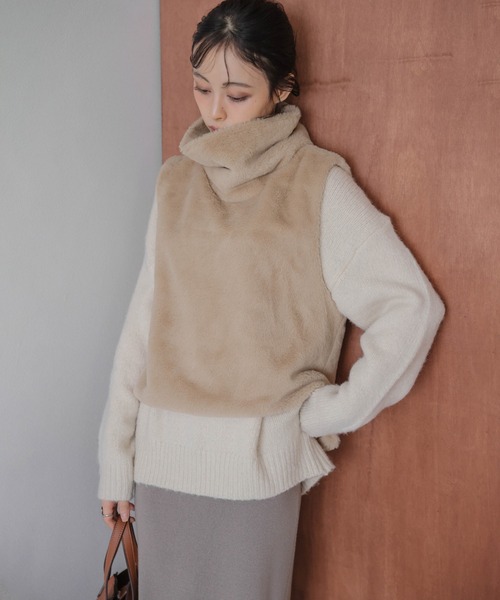 ベスト ジレ ハイネックベストトップス レディース : ZOZOTOWN Yahoo