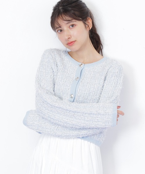 ジルスチュアート　フランツニット 楽天市場】【SALE／20%OFF】ロゴ入りボーダークロップドニット JILL by