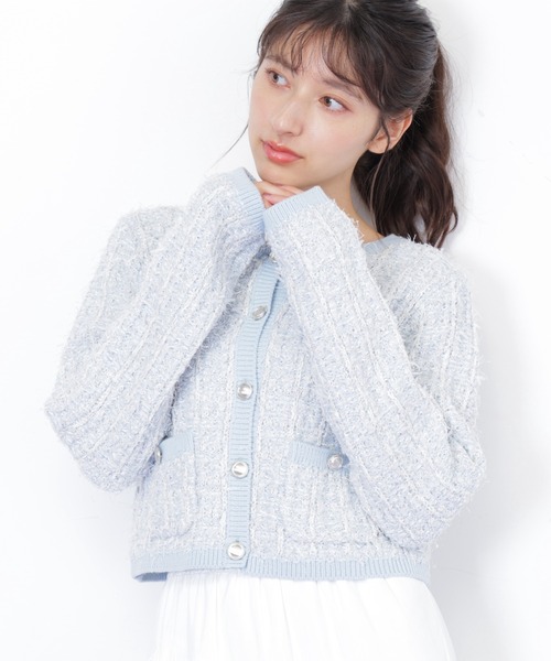 ジルバイジルスチュアート今期ツイードカーディガン JILL by JILL STUART（ジルバイジルスチュアート） ニット セーター