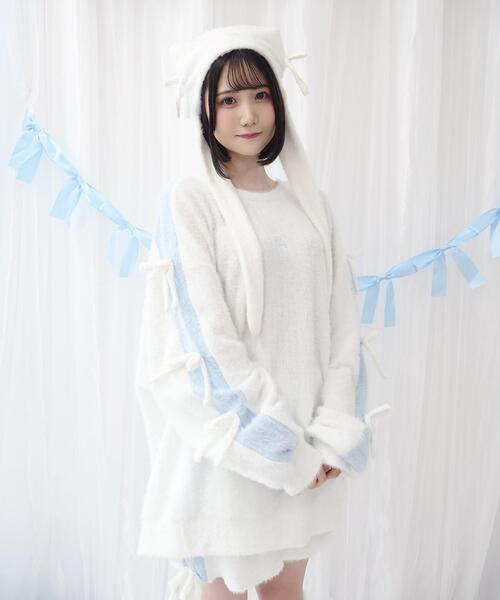 Whinny ニット セーター Whinny/「セットアップ可能♪」ゆるもちリボン