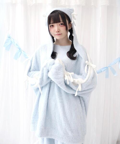 Whinny ニット セーター Whinny/「セットアップ可能♪」ゆるもちリボン
