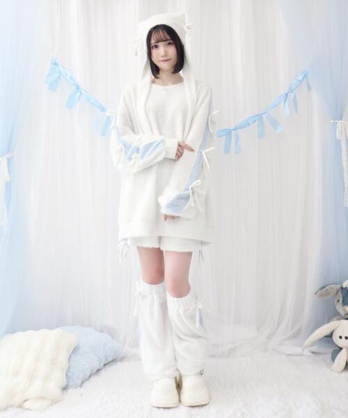 Whinny ニット セーター Whinny/「セットアップ可能♪」ゆるもちリボン