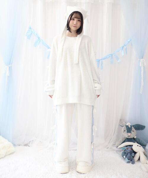 Whinny ニット セーター Whinny/「セットアップ可能♪」ゆるもちリボン