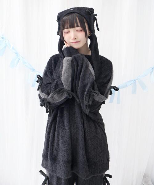 Whinny ニット セーター Whinny/「セットアップ可能♪」ゆるもちリボン