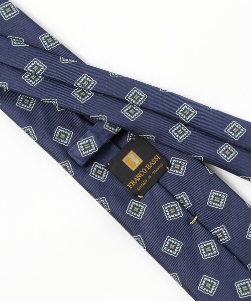 BEAMS F（ビームスF） ネクタイ FRANCO BASSI / シルク 小紋柄 ジャ