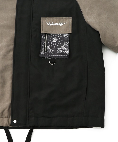 スカラーパリティ　353124：異素材使いの配色切替 中綿キルトジャケット 353124：異素材使いの配色切替 中綿キルトジャケットの通販-ScoLar