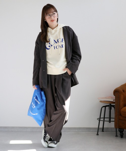 cepo(セポ) パーカー 変形裏毛ロゴサイドドロストパーカー cepo(セポ) パーカー 変形裏毛ロゴサイドドロストパーカー