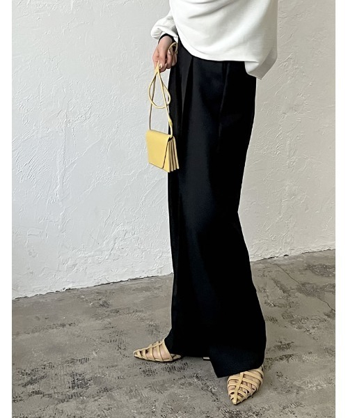 「Re:EDIT」 スラックス LARGE ベージュ レディース_画像3