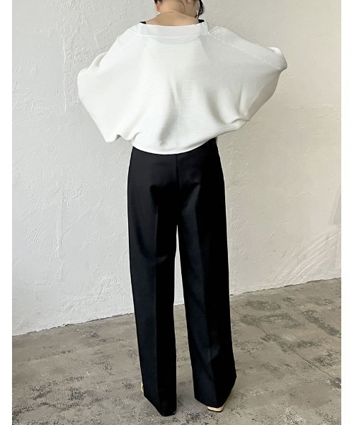 「Re:EDIT」 スラックス LARGE ベージュ レディース_画像7