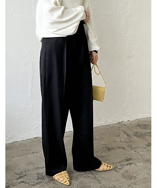 「Re:EDIT」 スラックス LARGE ベージュ レディース_画像8