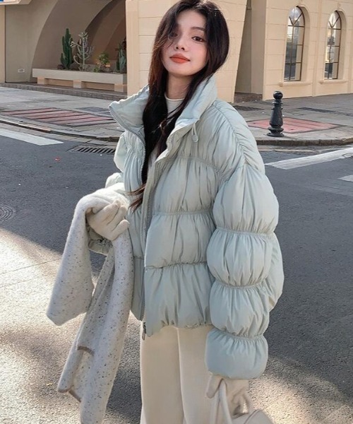 ダウンコート ダウンジャケット ボリュームスリーブダウンジャケット