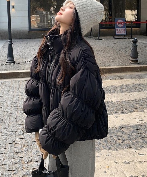 ダウンコート ダウンジャケット ボリュームスリーブダウンジャケット