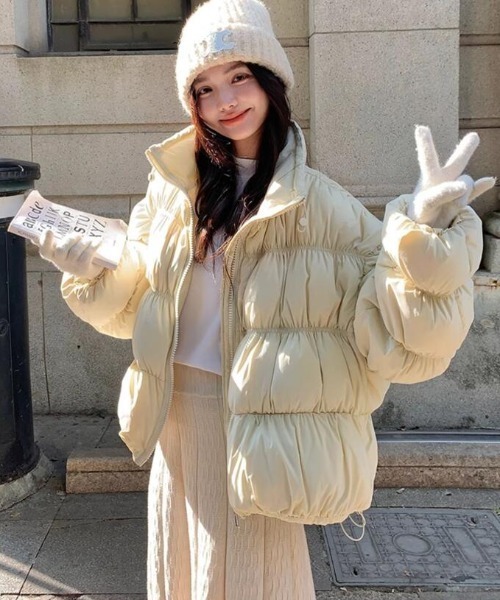 ダウンコート ダウンジャケット ボリュームスリーブダウンジャケット