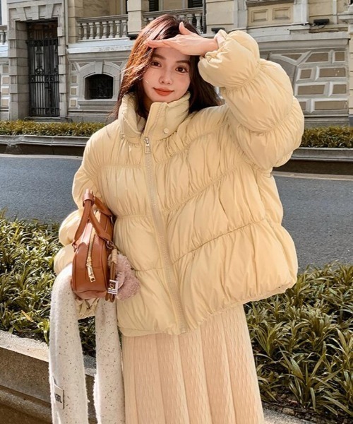 ダウンコート ダウンジャケット ボリュームスリーブダウンジャケット