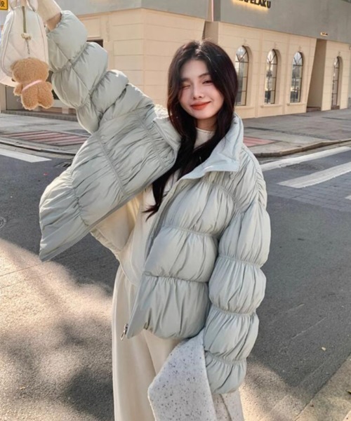 ダウンコート ダウンジャケット ボリュームスリーブダウンジャケット