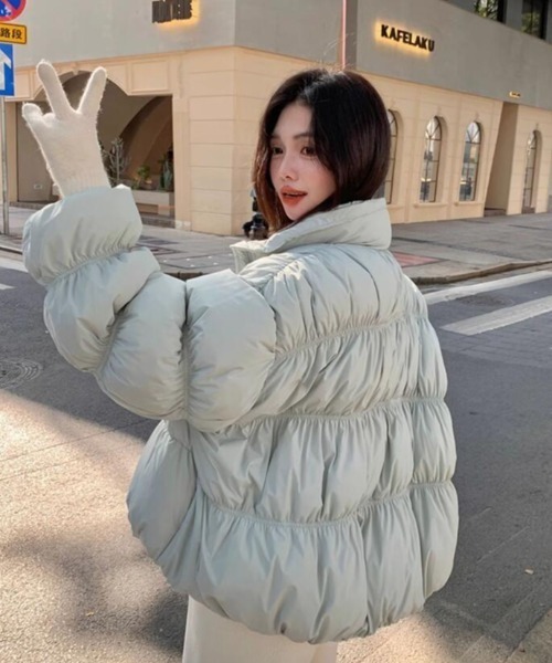 ダウンコート ダウンジャケット ボリュームスリーブダウンジャケット