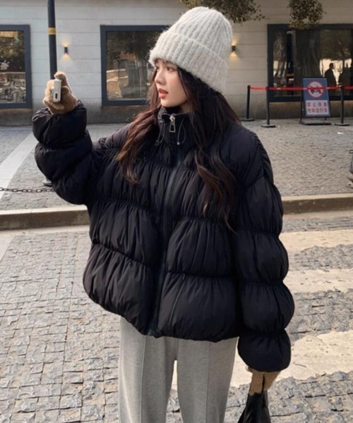 ダウンコート ダウンジャケット ボリュームスリーブダウンジャケット
