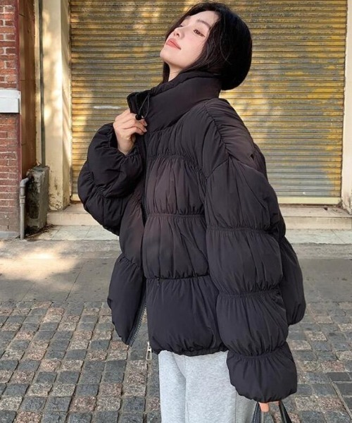 ダウンコート ダウンジャケット ボリュームスリーブダウンジャケット