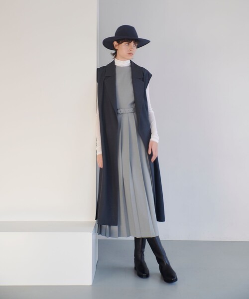 「allureville」 ノースリーブワンピース 1 グレー レディース_画像2