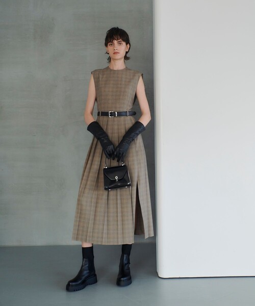 「allureville」 ノースリーブワンピース 1 グレー レディース_画像3